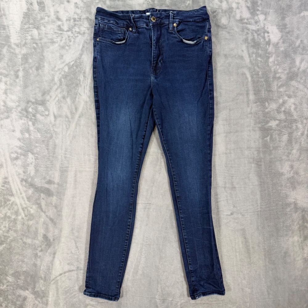 Good American Good Legs Skinny Jeans Women's Size 12/31 Dark Blue